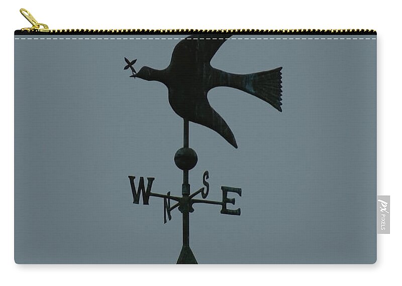 Dove Weathervane Zip Pouch featuring the photograph Dove Weathervane by Ernest Echols