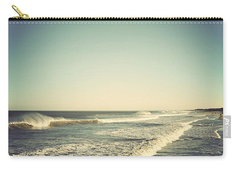 Terry Deluco Zip Pouch featuring the photograph Down the Shore - Seaside Heights Jersey Shore Vintage by Terry DeLuco