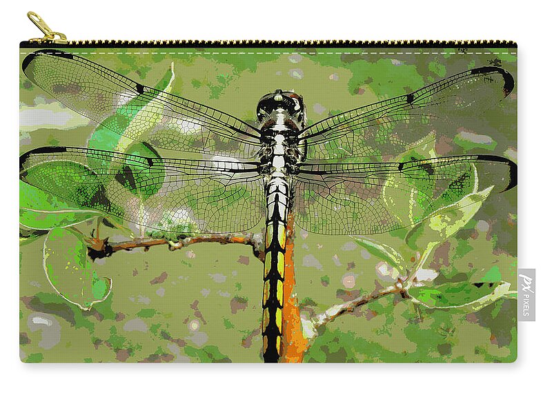 Dragonfly Zip Pouch featuring the photograph Dragonfly Pastel by Sheri McLeroy