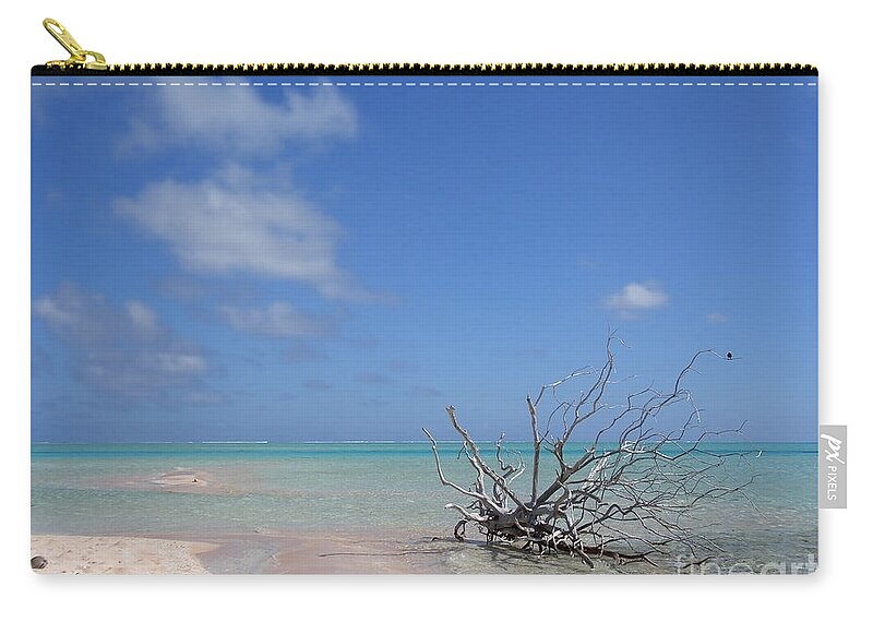  Beach Zip Pouch featuring the photograph Dream Atoll by Jola Martysz