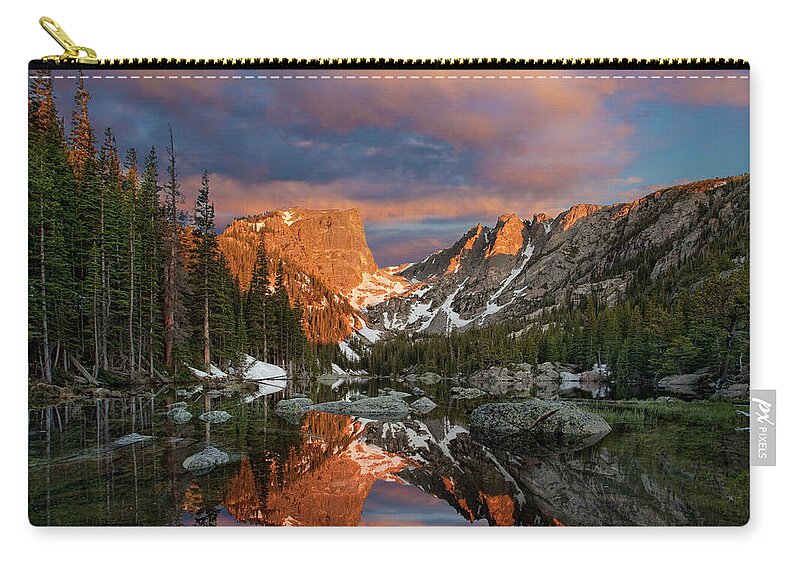 Tranquility Zip Pouch featuring the photograph Dream Lake by Brad Mcginley Photography