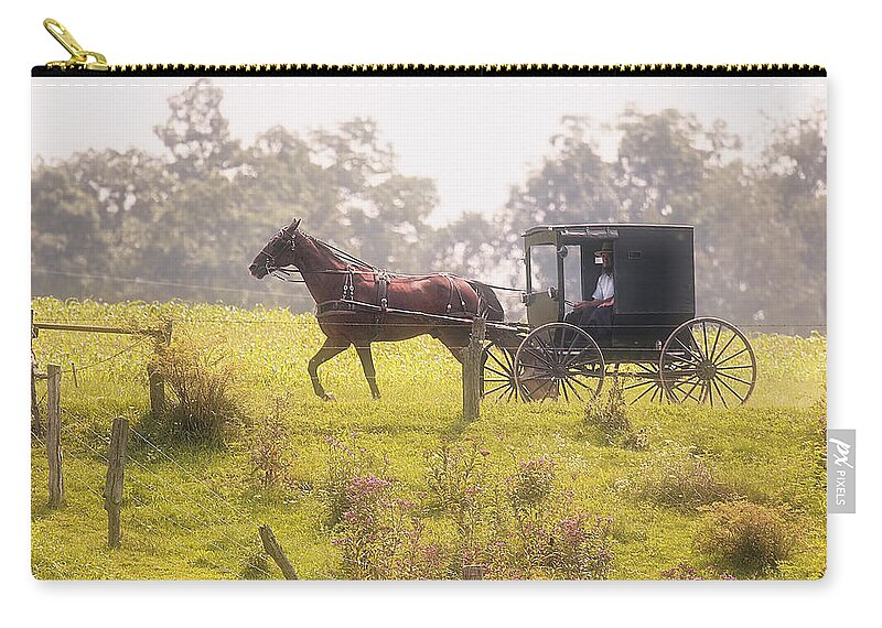 Transportation Zip Pouch featuring the photograph Dreamy Morning by Marcia Colelli