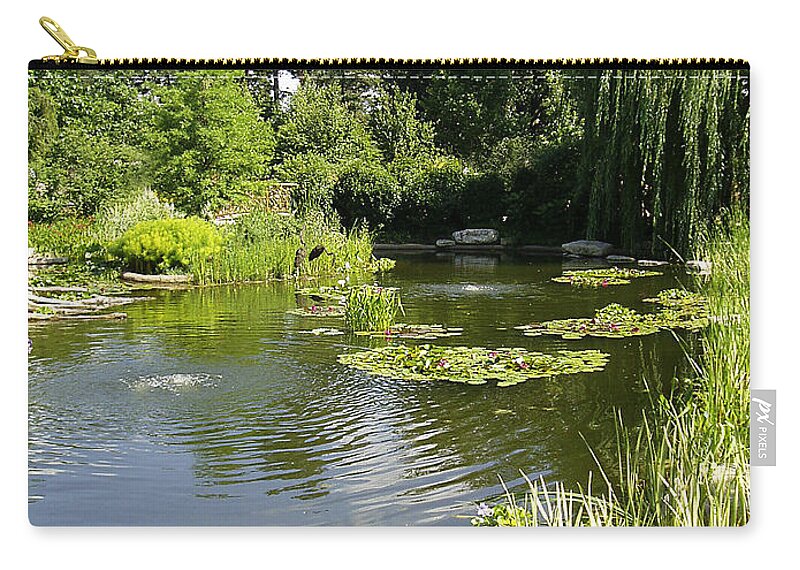 Landscape Zip Pouch featuring the photograph Dreamy Pond by Verana Stark