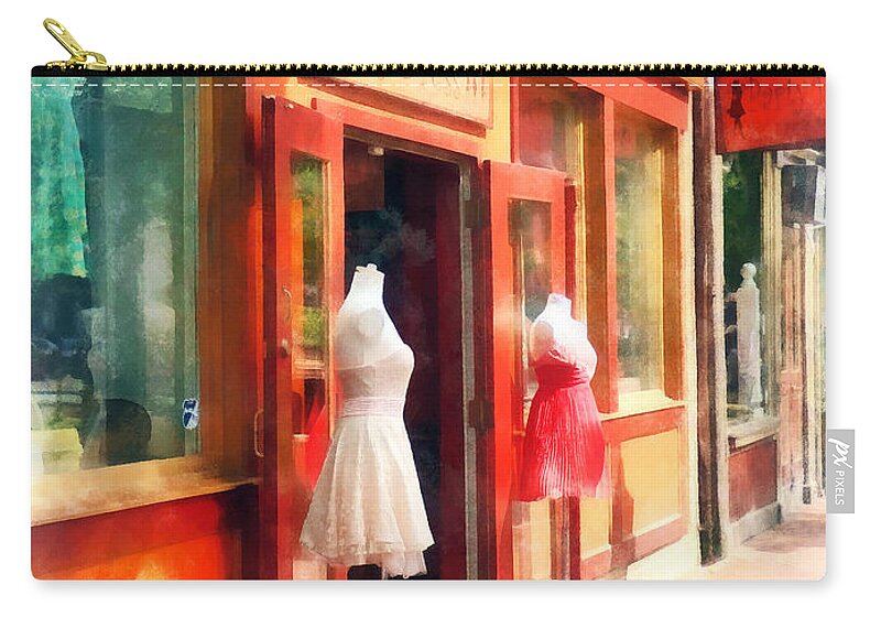 Dress Zip Pouch featuring the photograph Dress Shop Fells Point MD by Susan Savad