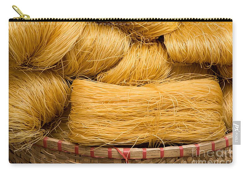 Vietnamese Zip Pouch featuring the photograph Dried Rice Noodles 04 by Rick Piper Photography