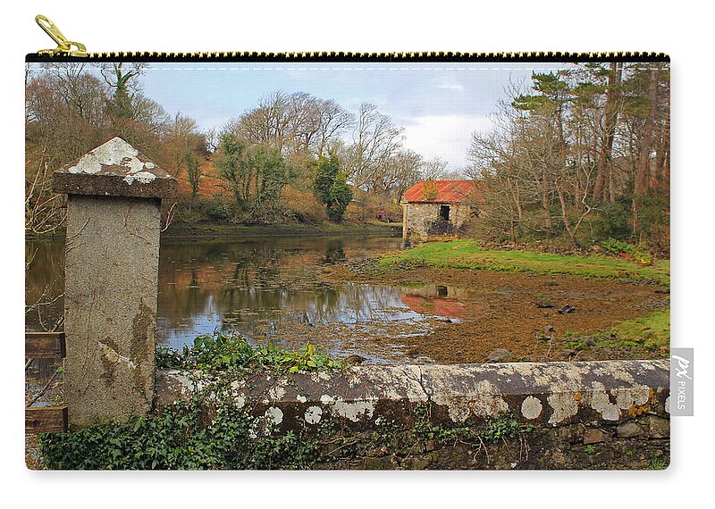 Boathouse Zip Pouch featuring the photograph Dried Up Pond by Jennifer Robin