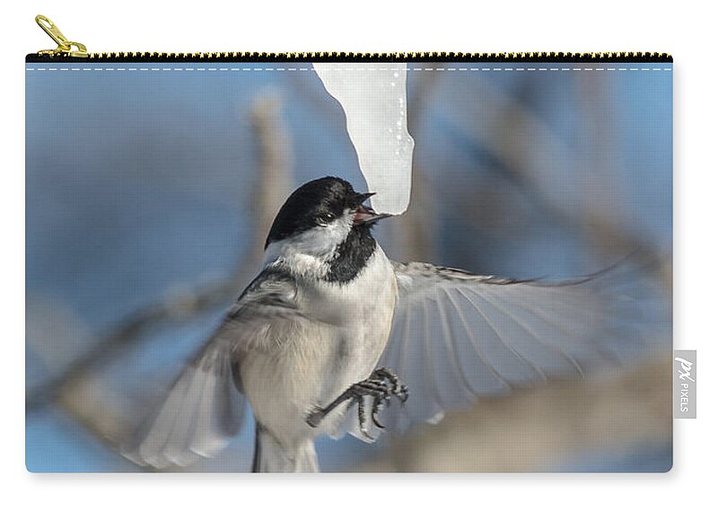 Blue Sky Carry-all Pouch featuring the photograph Drinking in Flight by Cheryl Baxter