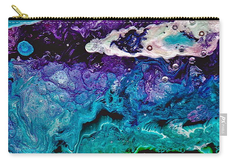 Drops Of Jupiter Zip Pouch featuring the painting Drops of Jupiter by M West