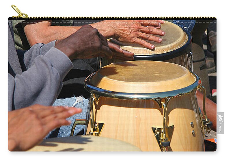 Drums Zip Pouch featuring the photograph Drum Jammin in Golden Gate Park by Robert Woodward