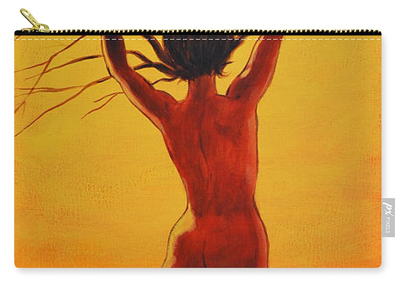 Fantasy Carry-all Pouch featuring the painting Dryad by Glenn Pollard