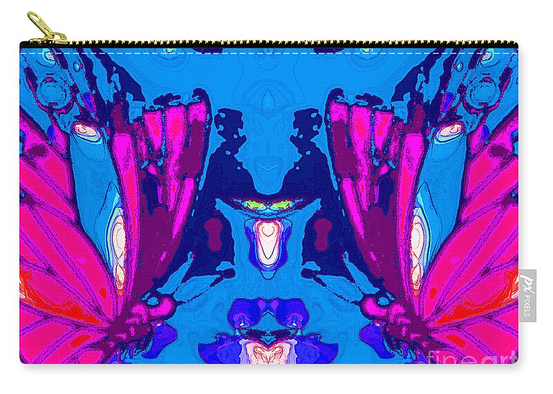 Art Zip Pouch featuring the mixed media Dueling Butterflies by Michelle Stradford