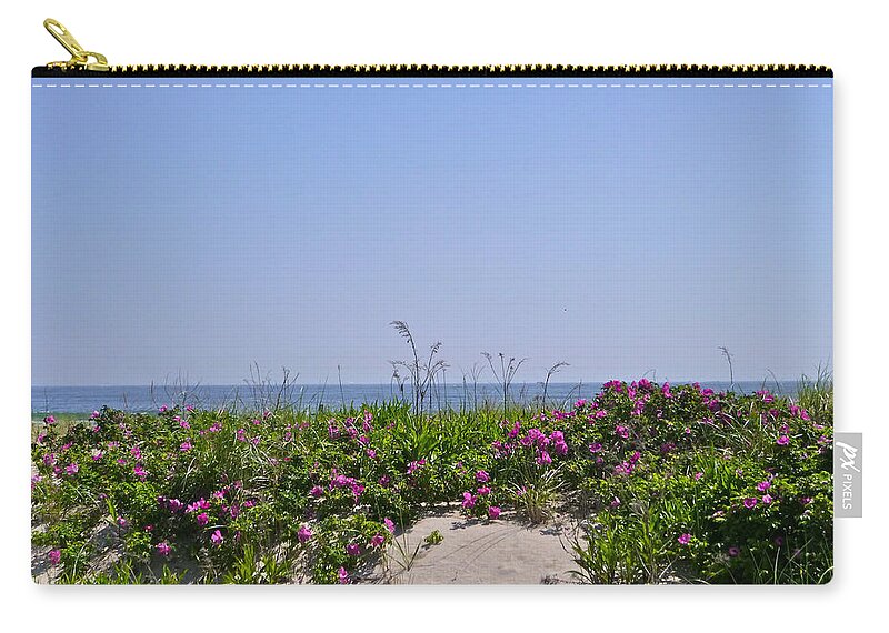 Flowers Zip Pouch featuring the photograph Dune roses by Ellen Paull
