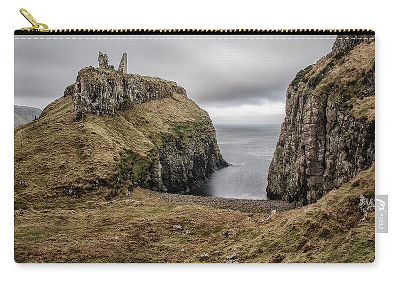Dunseverick Carry-all Pouch featuring the photograph Dunseverick Castle by Nigel R Bell