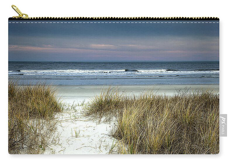 Atlantic Ocean Zip Pouch featuring the photograph Dusk in the Dunes by Phill Doherty