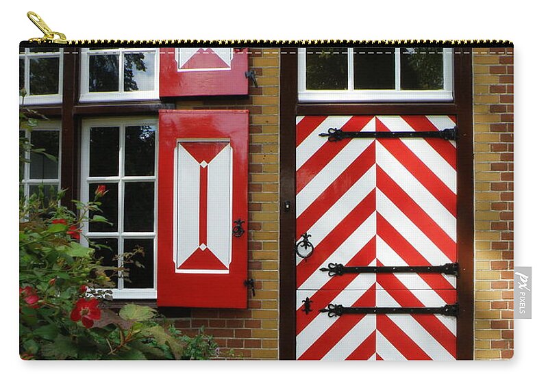 Doors And Windows Zip Pouch featuring the photograph Dutch Door Designs by Lainie Wrightson