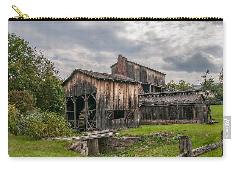 Buildings Zip Pouch featuring the photograph Eagle Ironworks 18716c by Guy Whiteley
