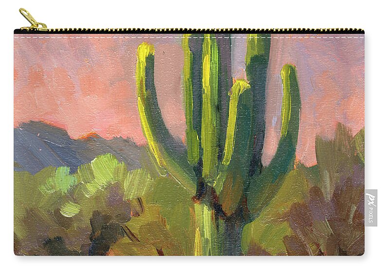 Early Light Zip Pouch featuring the painting Early Light by Diane McClary