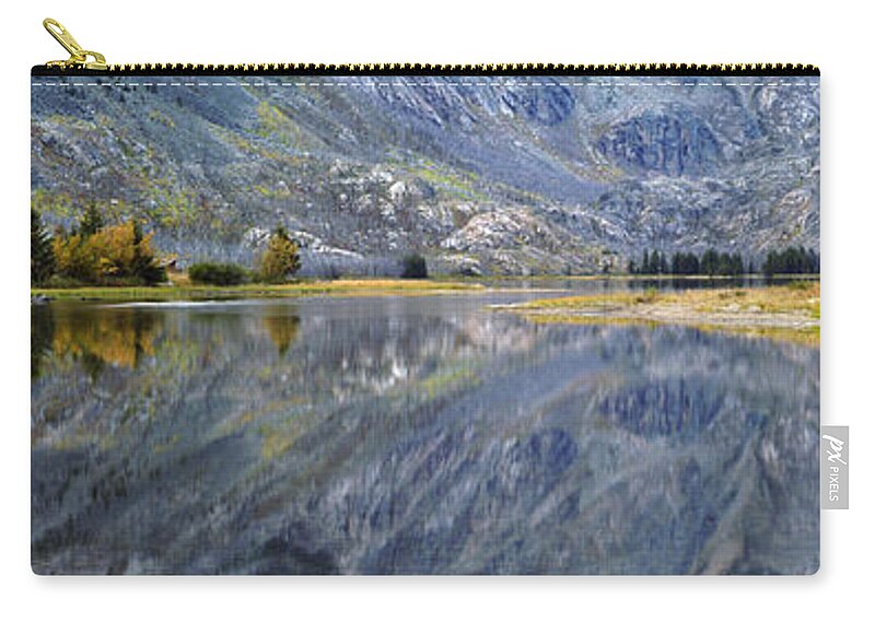 Beautiful Zip Pouch featuring the photograph East Rosebud Lake Fall Panorama by Roger Snyder