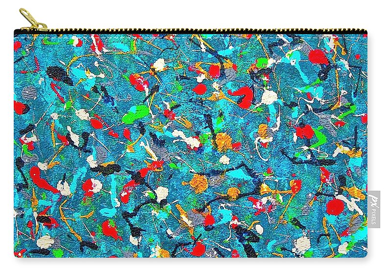 Abstract Zip Pouch featuring the painting Ebb and Flow by Artcetera By   LizMac