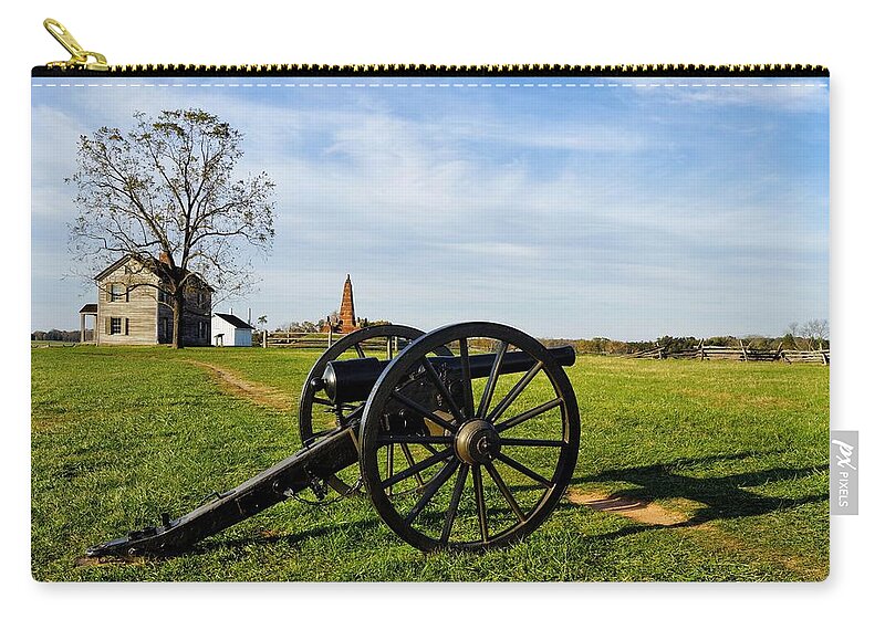 Manassas National Battlefield Park Zip Pouch featuring the photograph Echoes of the Past 2 by Jean Goodwin Brooks