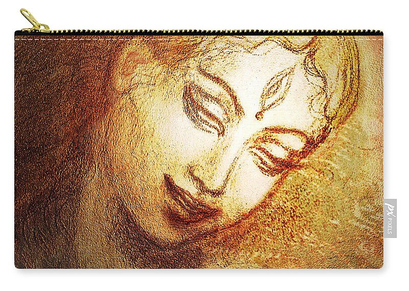 Goddess Zip Pouch featuring the mixed media Ecstasy by Ananda Vdovic