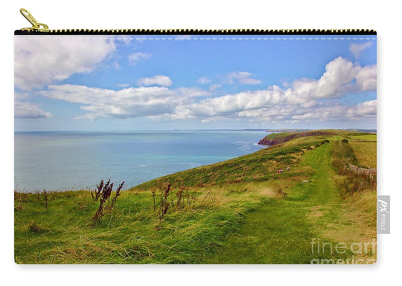 Tenby Zip Pouch featuring the photograph Edge of the World by Jeremy Hayden