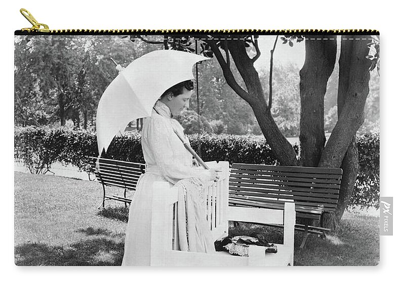 1904 Zip Pouch featuring the photograph Edith Roosevelt (1861-1948) by Granger