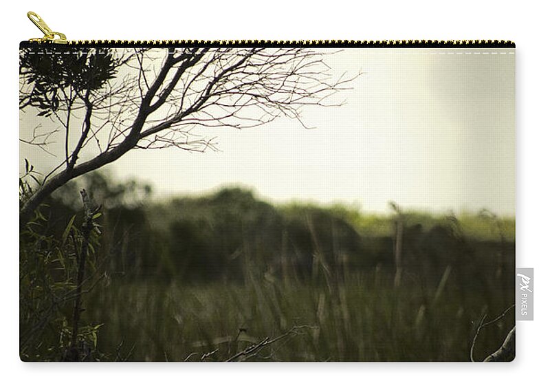 Egret Zip Pouch featuring the photograph Egret At Sunset by Bradley R Youngberg