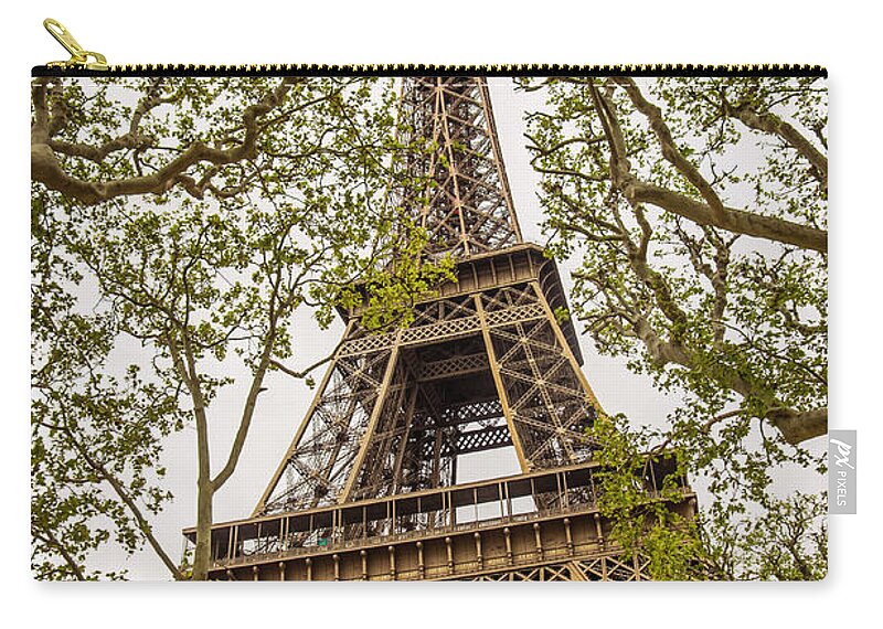 Architecture Zip Pouch featuring the photograph Eiffel Tower by Carlos Caetano