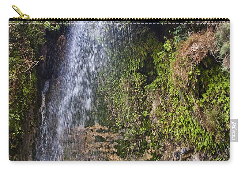 Israel Zip Pouch featuring the photograph Ein Gedi national park by Eyal Bartov