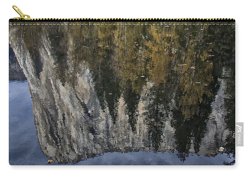 Yosemite Zip Pouch featuring the photograph El Capitan Reflection by Erika Fawcett