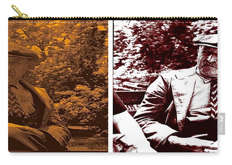 Woman Zip Pouch featuring the photograph Elderly Gentleman a study by Cathy Anderson