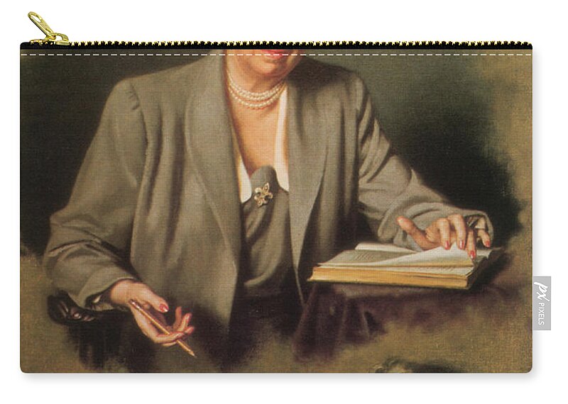 Government Carry-all Pouch featuring the painting Eleanor Roosevelt, First Lady by Science Source