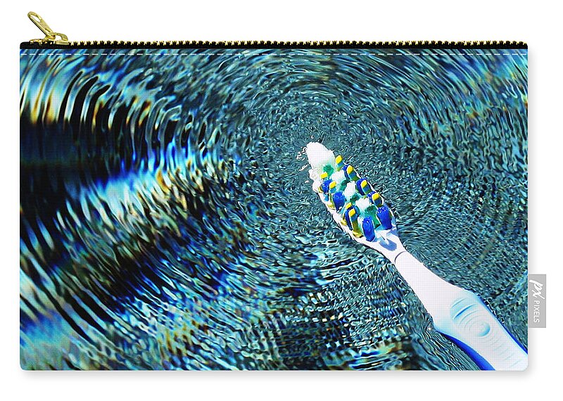 Electric Carry-all Pouch featuring the photograph Electric Toothbrush by Farol Tomson