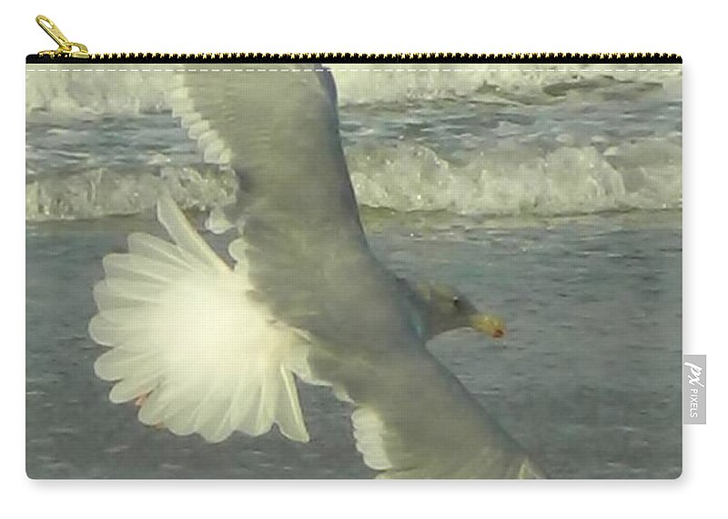 Seagulls Zip Pouch featuring the photograph Elegance by Gallery Of Hope 