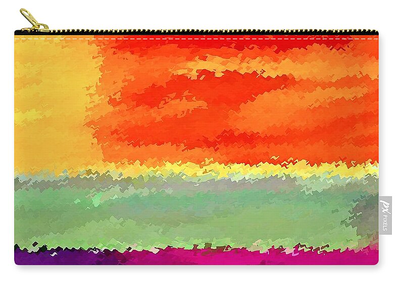 Orange Carry-all Pouch featuring the digital art Elements by David Manlove