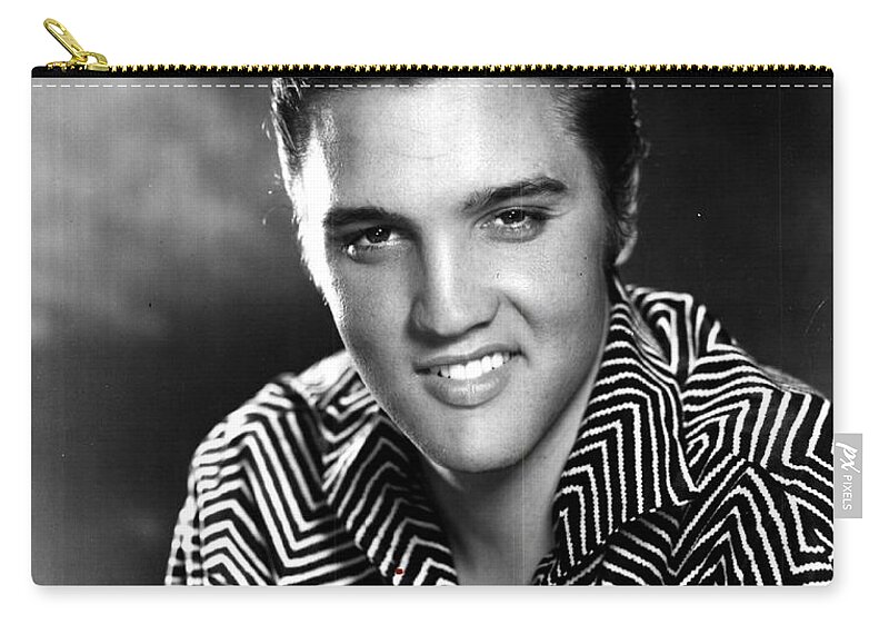 Elvis Carry-all Pouch featuring the digital art Elvis Presley by Georgia Fowler