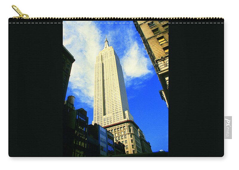 Empire Zip Pouch featuring the photograph Empire State Building 1984 by Gordon James