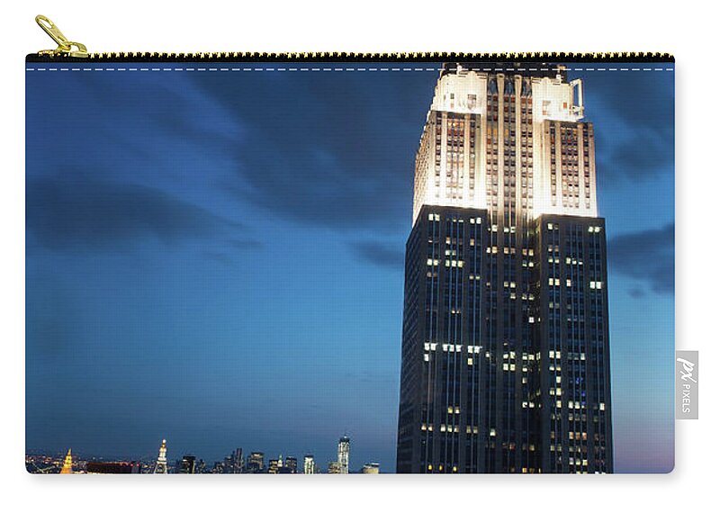Downtown District Zip Pouch featuring the photograph Empire State Building by Alarifoto