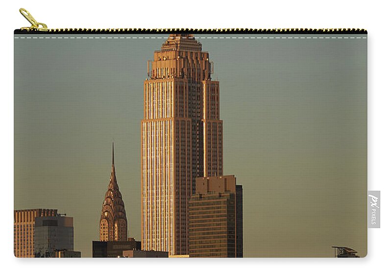 Tranquility Zip Pouch featuring the photograph Empire State Building by Steve Lewis Stock