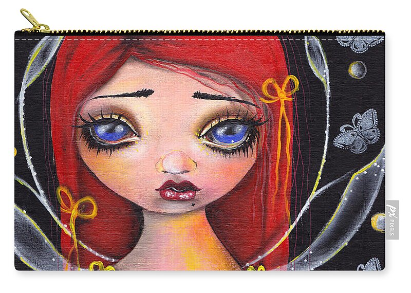 Abril Carry-all Pouch featuring the painting Emptiness by Abril Andrade