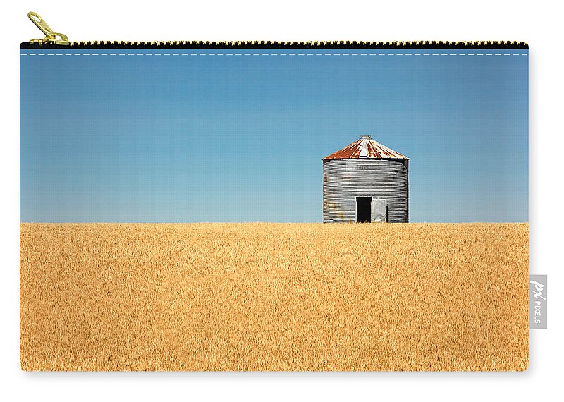 Grain Bin Zip Pouch featuring the photograph Empty Bin by Todd Klassy