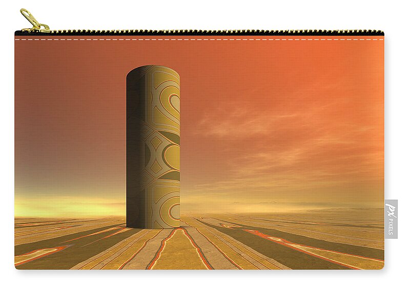 Surreal Zip Pouch featuring the digital art Empty Vase by Judi Suni Hall