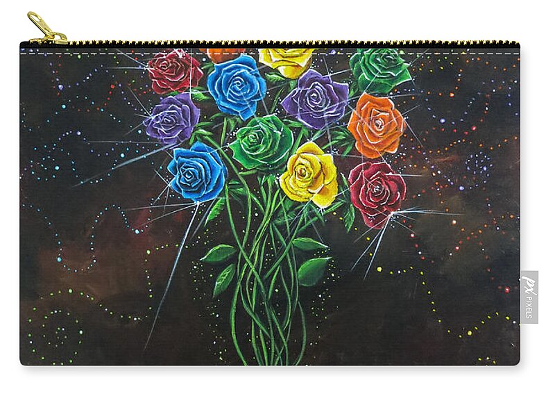 Roses Zip Pouch featuring the painting Enchanted by Joel Tesch