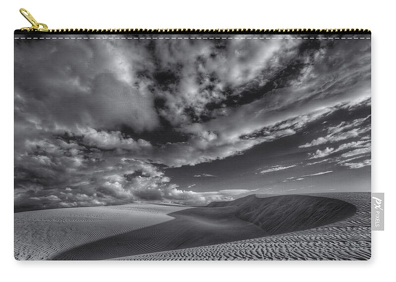 Oceano Zip Pouch featuring the photograph Endless Black and White by Beth Sargent