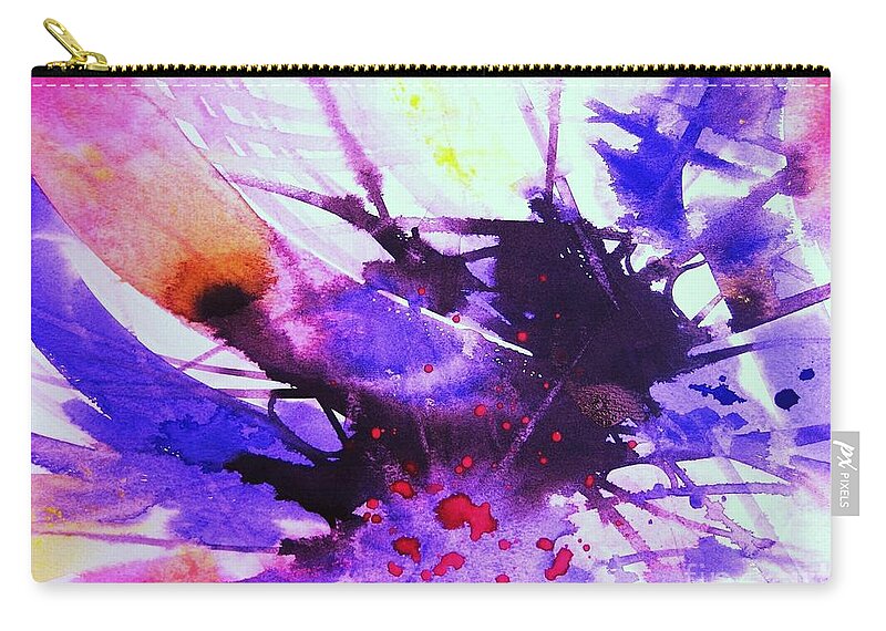 Abstract Zip Pouch featuring the painting Energy by Frances Ku