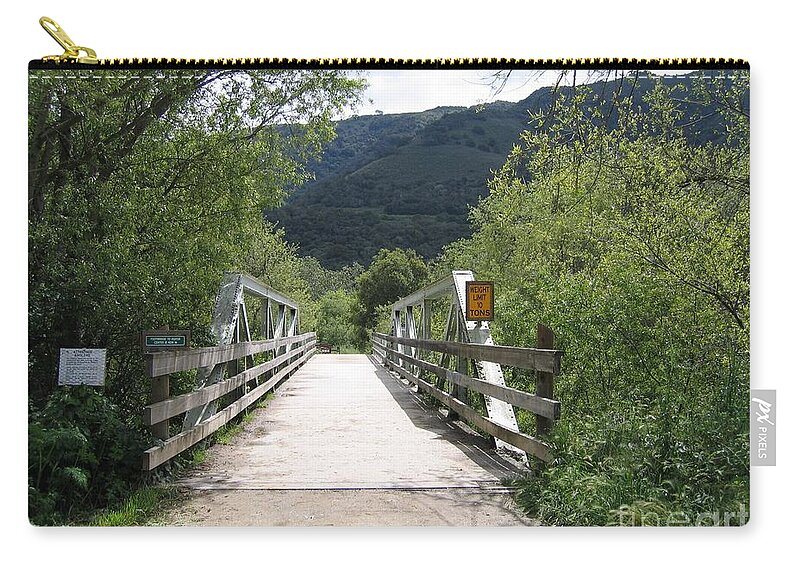 Garland Ranch Park Zip Pouch featuring the photograph Entrance to Garland Park by James B Toy