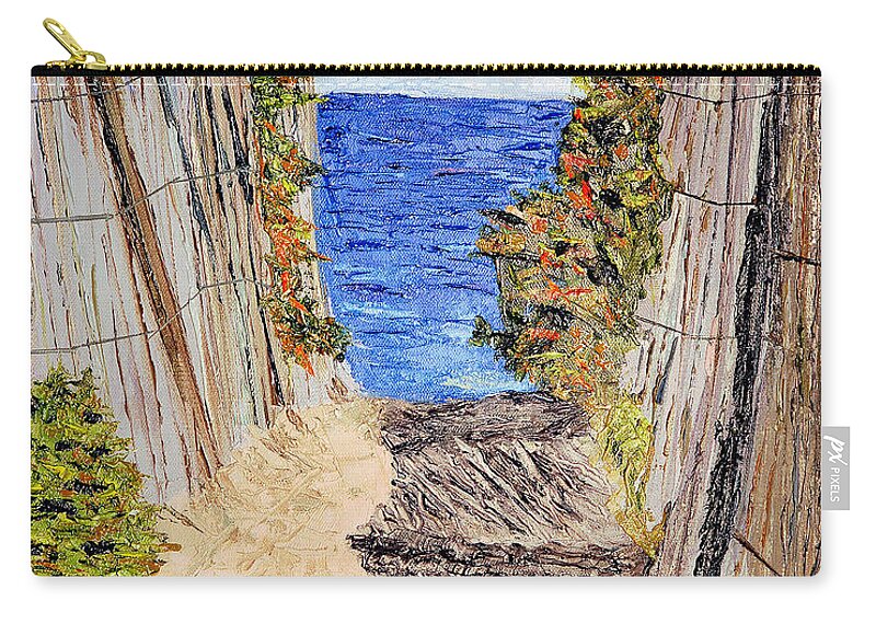 Painting Zip Pouch featuring the painting Entrance to Summer by Michael Daniels