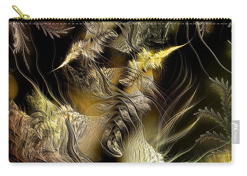 Abstract Zip Pouch featuring the digital art Environmental Transitions 5 by Casey Kotas