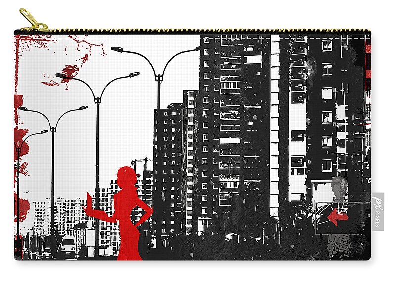 City Zip Pouch featuring the digital art Equality by Angelina Tamez